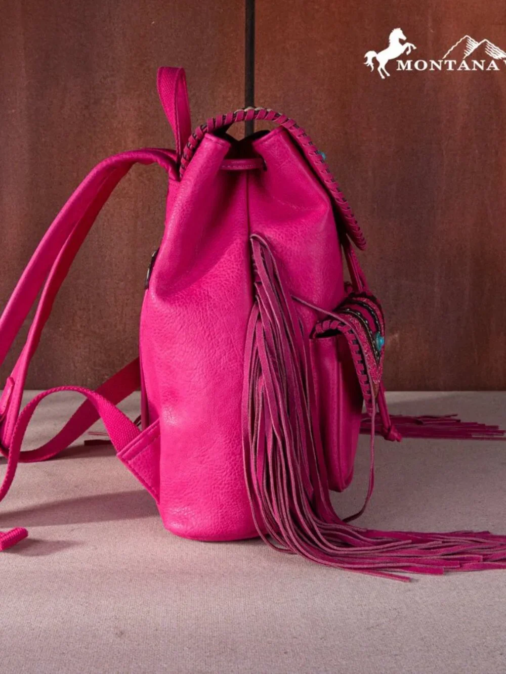 Montana West Floral Embroidered Collection Backpack -  Hot Pink